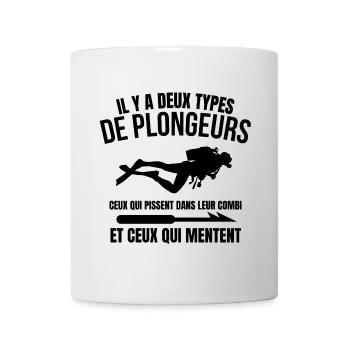 plongée sous-marine, fan de plongée - Mug blanc - blanc - Devant