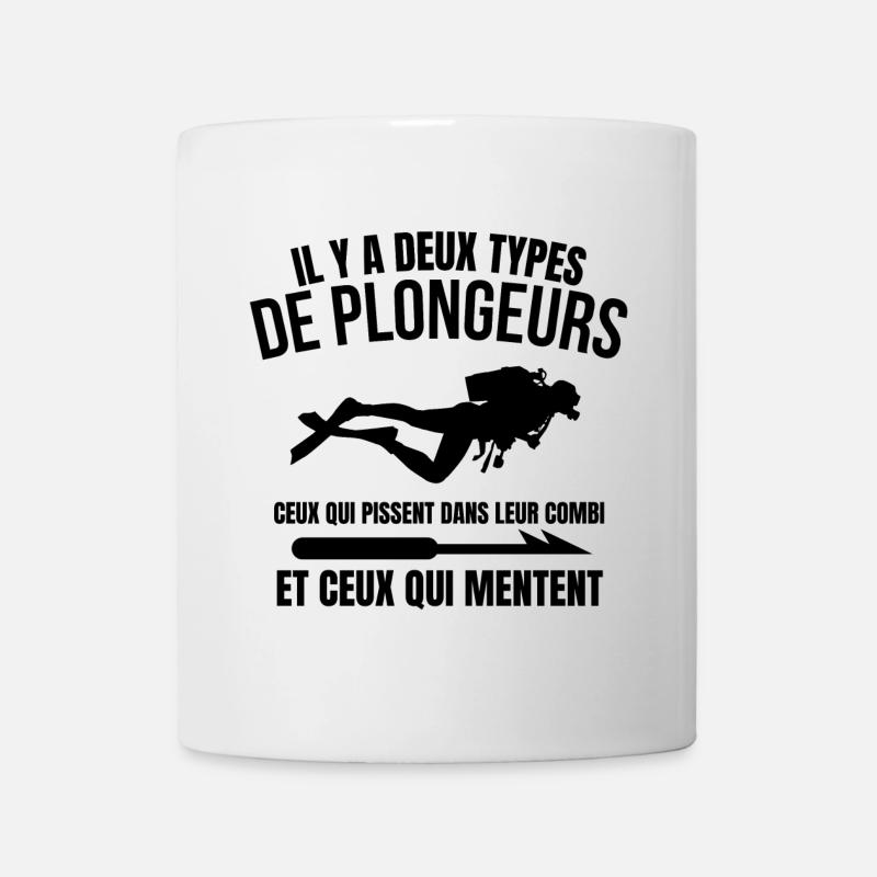 plongée sous-marine, fan de plongée - Mug blanc - blanc