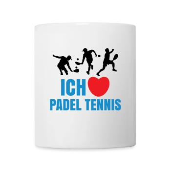 Sportart Statement Herz Ich Liebe Padel Spieler - Tasse - Weiß - Vorne