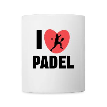 Herz Spieler Statement Ich Liebe Padel Sportart - Tasse - Weiß - Vorne