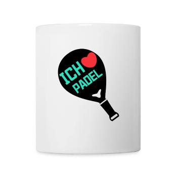 Ich Liebe Padel Schläger Spieler Statement Herz - Tasse - Weiß - Vorne