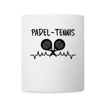 Padelspiel Padel-Tennis Sportart Statement Racket - Tasse - Weiß - Vorne