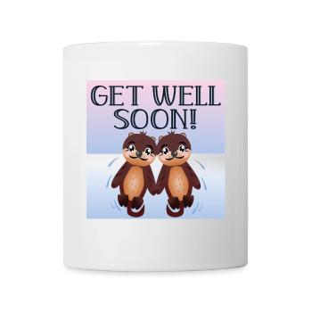 Bientôt vœux de guérison - Loutre de mer - ANIMAL - Mug blanc - blanc - Devant