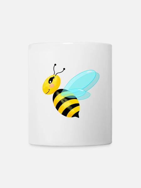 Abeille gracieuse voletant - Mug blanc - blanc