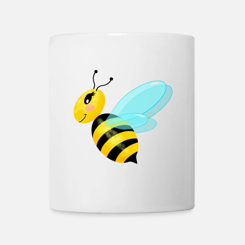 Abeille gracieuse voletant - Mug blanc - blanc