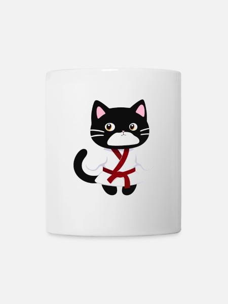 ticker, Happy Colorful Owl portant des écouteurs, kaw - Mug blanc - blanc