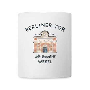 Wesel, Berliner Tor, kultiges Wahrzeichen - Tasse - Weiß - Vorne