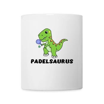 Dinosaurier Schläger Bälle Spruch Sport Padel - Tasse - Weiß - Vorne