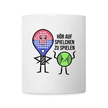 Padel Schläger Bälle Rückschlag Statement Tennis - Tasse - Weiß - Vorne
