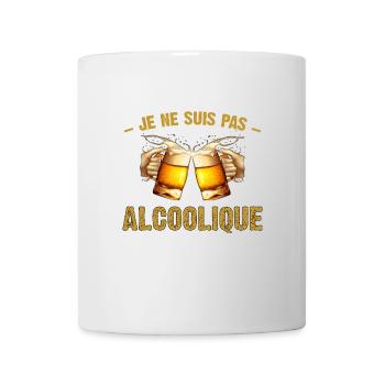 je ne suis pas alcoolique je subis les invitations - Mug blanc - blanc - Devant