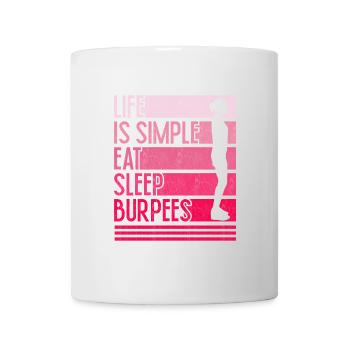La vie est facile, design de burpees - Mug blanc - blanc - Devant