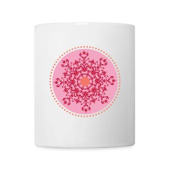 MandalaTribalArtPink - Tasse - Weiß - Vorne