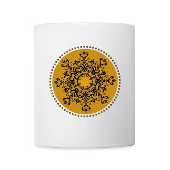 Gold Mandala - Tasse - Weiß - Vorne