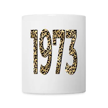 Anniversaire 1973 Imprimé léopard - Mug blanc - blanc - Devant