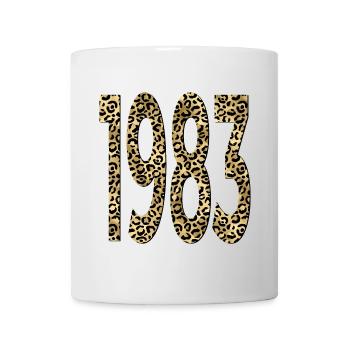 Number 1983 - Leopard Print - Birthday - Mug - white - Front