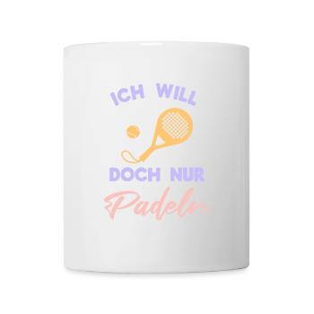 Sportart Spieler Padel Bälle Statement Schläger - Tasse - Weiß - Vorne
