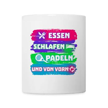 Padel Spieler Freizeit Padelspiel Statement Sport - Tasse - Weiß - Vorne