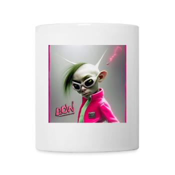Punk Alien Neon-Jacke – Punkiger Alien 01 - Tasse - Weiß - Vorne