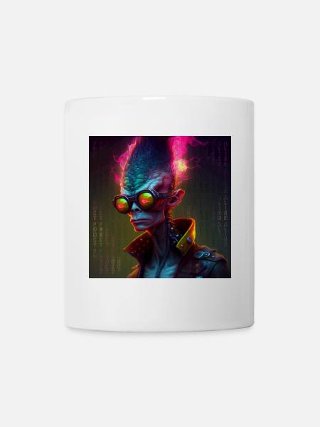 Funky alien 01 - Mug blanc - blanc