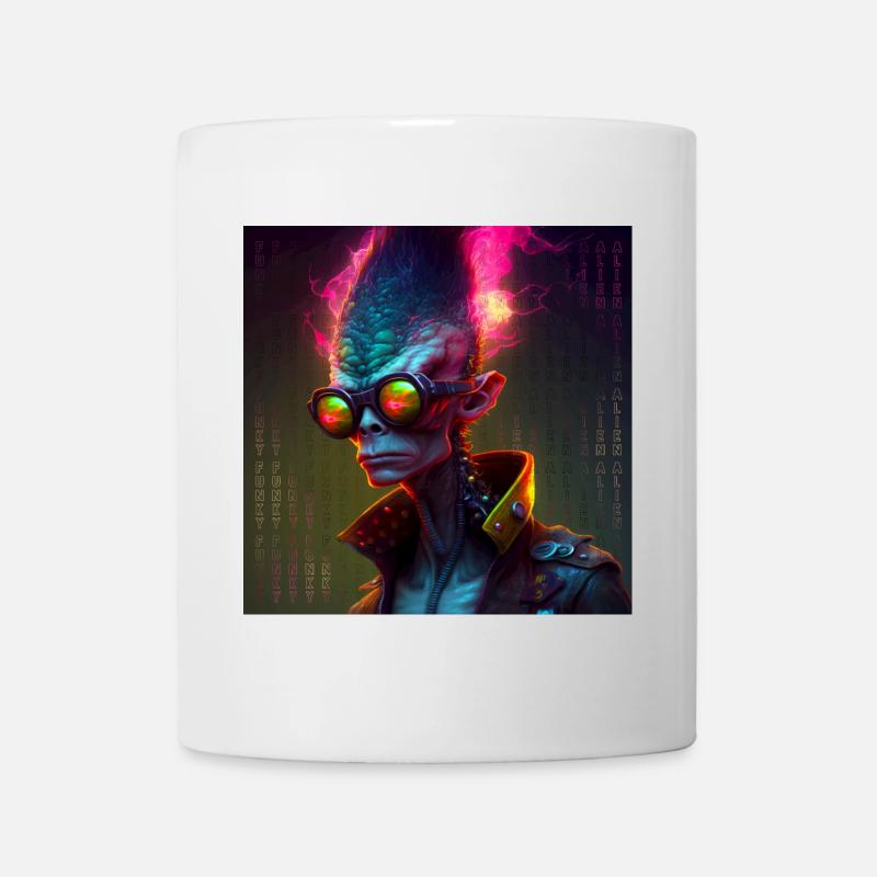 Funky alien 01 - Mug blanc - blanc