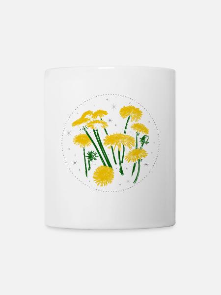 Löwenzahn Frühling Sternenhimmel - Tasse - Weiß