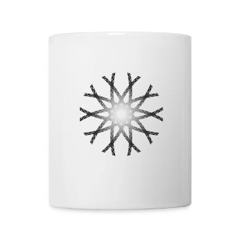 Bar circled gray gradient - Mug - white - Front