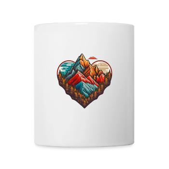 Herzberglandschaft Farbenberge - Tasse - Weiß - Vorne