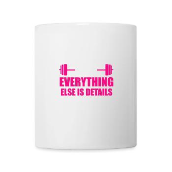 Les Burpees, c'est la vie, tout le reste n'est que - Mug blanc - blanc - Devant
