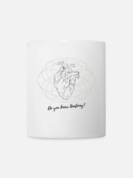 Herz trifft Geometrie - Tasse - Weiß