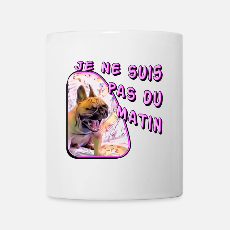 Le Bouledogue Français, ce n’est pas du matin (x1) - Mug blanc - blanc