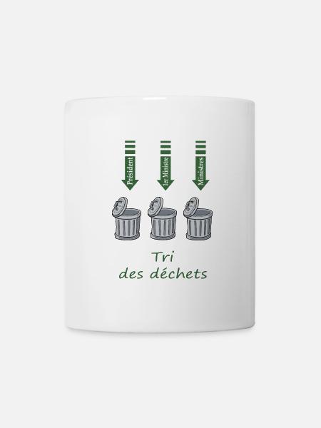 Tri des déchets - Mug blanc - blanc