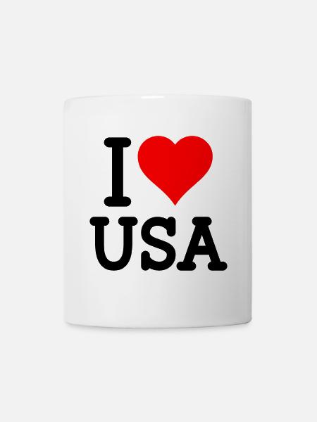 i love usa - Mug blanc - blanc