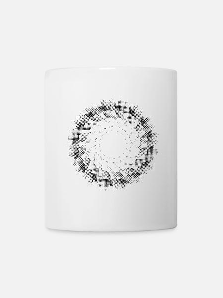moulinet gyroscopique en forme pointillée NEW AGE - Mug blanc - blanc