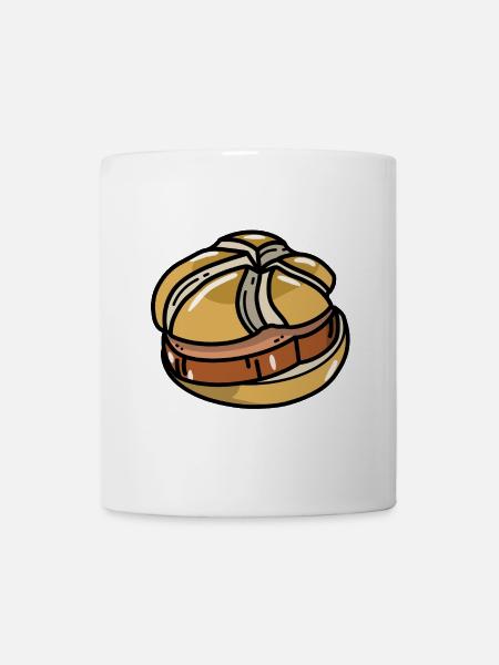 Leberkäse Brötchen Semmel Leberkäs Fleischkäse - Tasse - Weiß