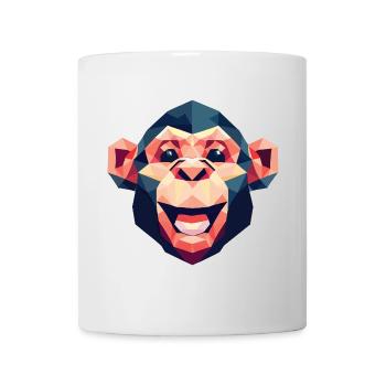 Singe polygonal - Mug blanc - blanc - Devant