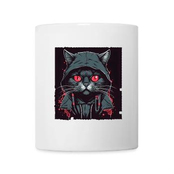 Hacker cat - Tasse - Weiß - Vorne