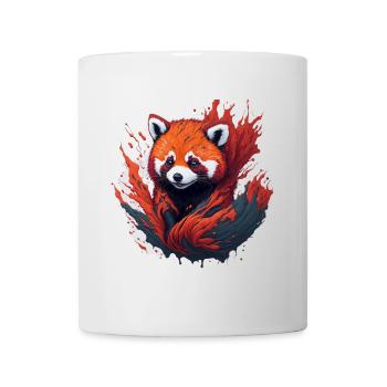 Roter Panda im Farbwirbel - Tasse - Weiß - Vorne