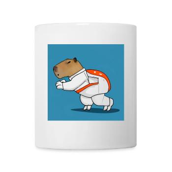 Capybara-Astronaut - Tasse - Weiß - Vorne