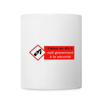 L'abus de 49.3 - Mug blanc - blanc - Devant