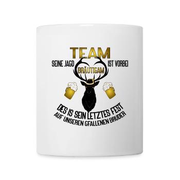 Team Bräutigam JGA Hirsch Jagd Humor - Tasse - Weiß - Vorne