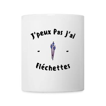 J peux pas j ai Fléchettes - Mug blanc - blanc - Devant