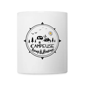 campeuse rieuse heureuse - Mug blanc - blanc - Devant