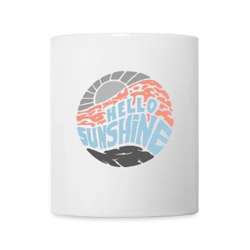 Hello Sunshine! Sommer, Sonne, Urlaub - Tasse - Weiß - Vorne