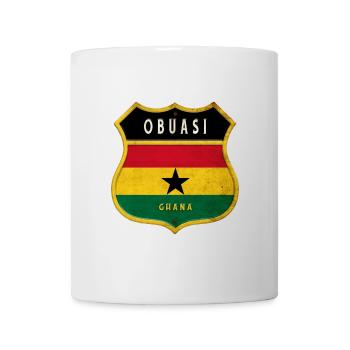 Design du drapeau d'Obuasi, Ghana - Mug blanc - blanc - Devant