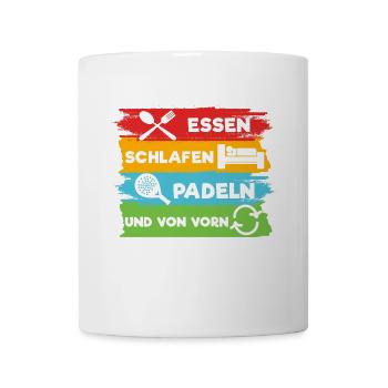 Spieler Statement Padel-Tennis Schläger Turnier - Tasse - Weiß - Vorne