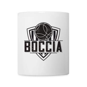 Bocciaspieler Bekleidung mit Boccia Kugeln Boccia - Tasse - Weiß - Vorne