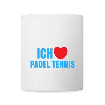 Herz Statement Spieler Ich Liebe Padel Padelteam - Tasse - Weiß - Vorne