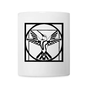 Oiseau noir Vitruve - Mug blanc - blanc - Devant
