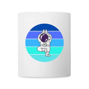 astronaute, flying fusée espace - Mug blanc - blanc - Devant