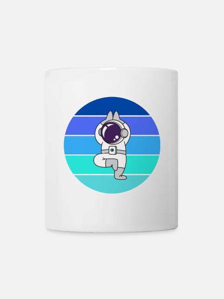 astronaute, flying fusée espace - Mug blanc - blanc